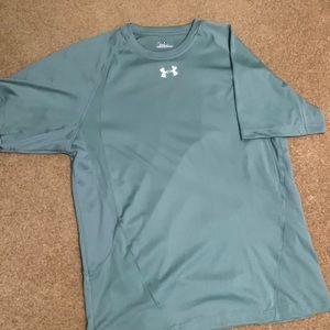 Men’s Medium UNDER ARMOUR Loose Heat Gear Green / Gray